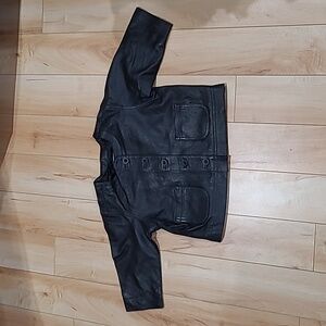 Gap genuine leather kids 12m black jacket